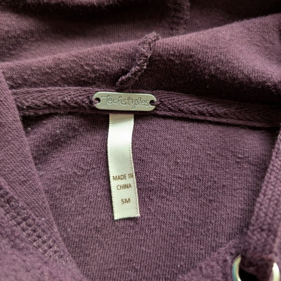 TechStyles Hoodie Fleece Purple Alaska Drawstring Hood Active Women's size Small - Picture 7 of 10